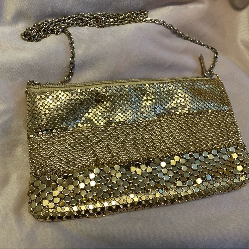 Gold MeshClutch. Gold Mesh Evening Bag.Gold Style&Co Evening Clutch Purse